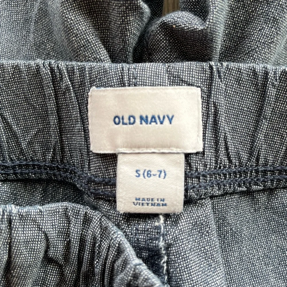 Old Navy Boy’s Jogger Cargo Shorts Drawstring Elastic Waistband Ink Blue Small